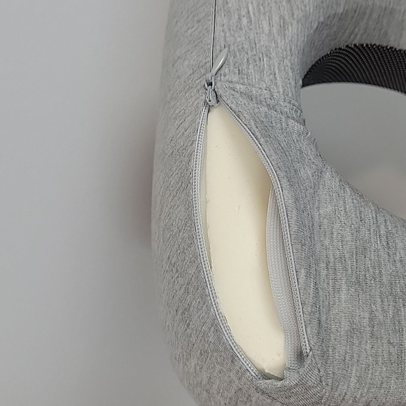 NAP FUN Gray travel memory foam neck pillow with case - Picture 10 of 10